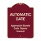 Signmission Designer Series-Automatic Gate Approach Slowly Gate Opens Inward, 24" x 18", BU-1824-9863 A-DES-BU-1824-9863 - alternate 1